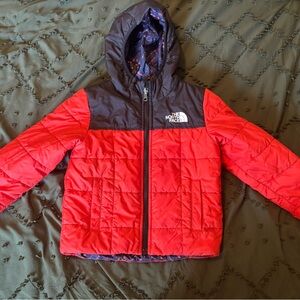 The North Face Kids Puffer Jacket in Red and Black reversible